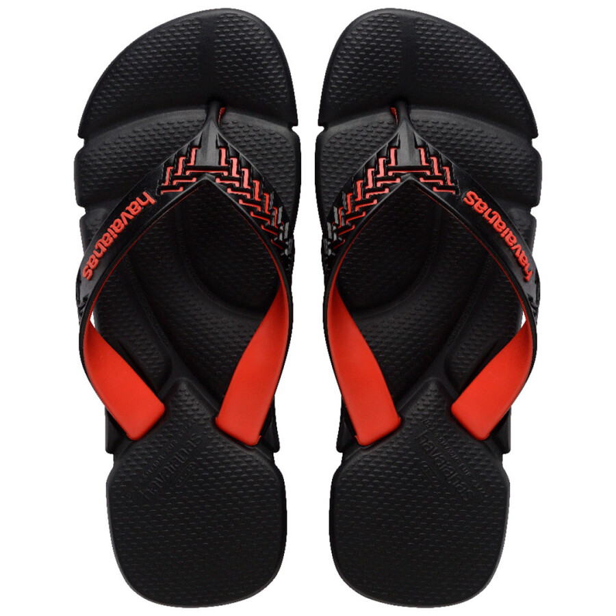 Sandalias de Hombre Havaianas Power 2.0 Negro - Rojo