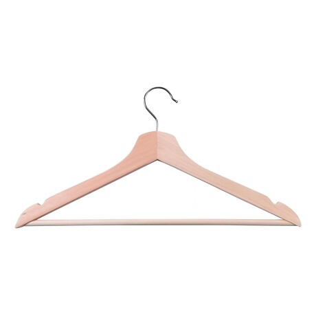 Percha de madera x 5 super resistente Percha de madera x 5 super resistente