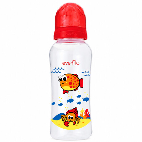 Mamadera Evenflo Acuario Bebé 3-12M 240Ml Tetina Flujo Medio Rojo