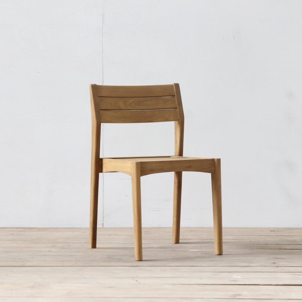 SILLA EXTERIOR MADERA NATURAL-BEIGE DANKE