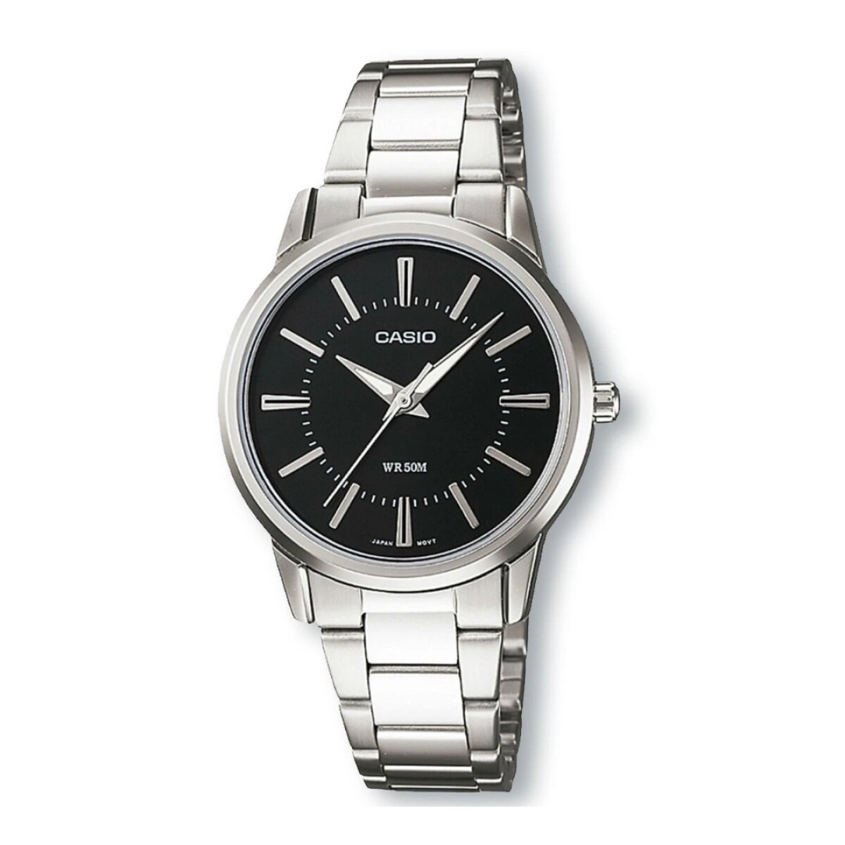 Reloj Casio LTP1303D-1AVDF para dama con correa de acero - Negro 