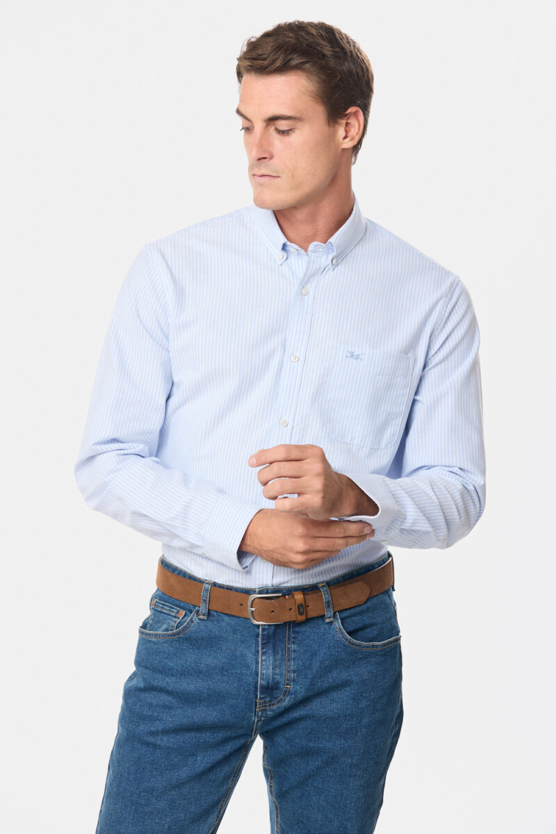 CAMISA OXFORD - Azul 