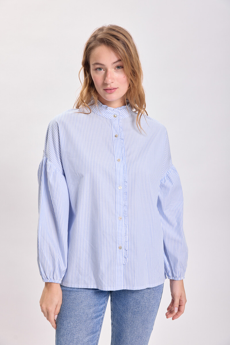 Camisa a rayas - Blanco 