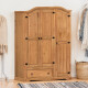 Ropero Estilo Mexicano 3 Puertas 1 Cajón Cera Natural Ropero Estilo Mexicano 3 Puertas 1 Cajón Cera Natural