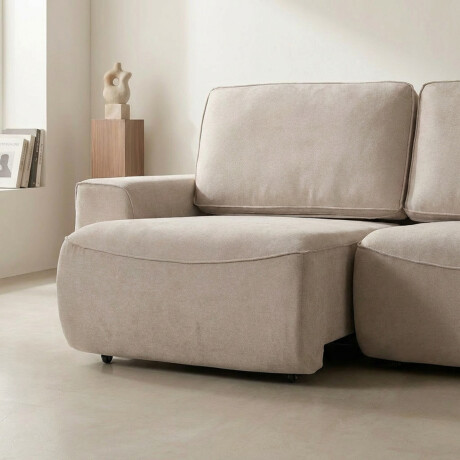 Sofá Adan (Retráctil) - Tela Microfibra - 2 módulos 12072 (Beige)