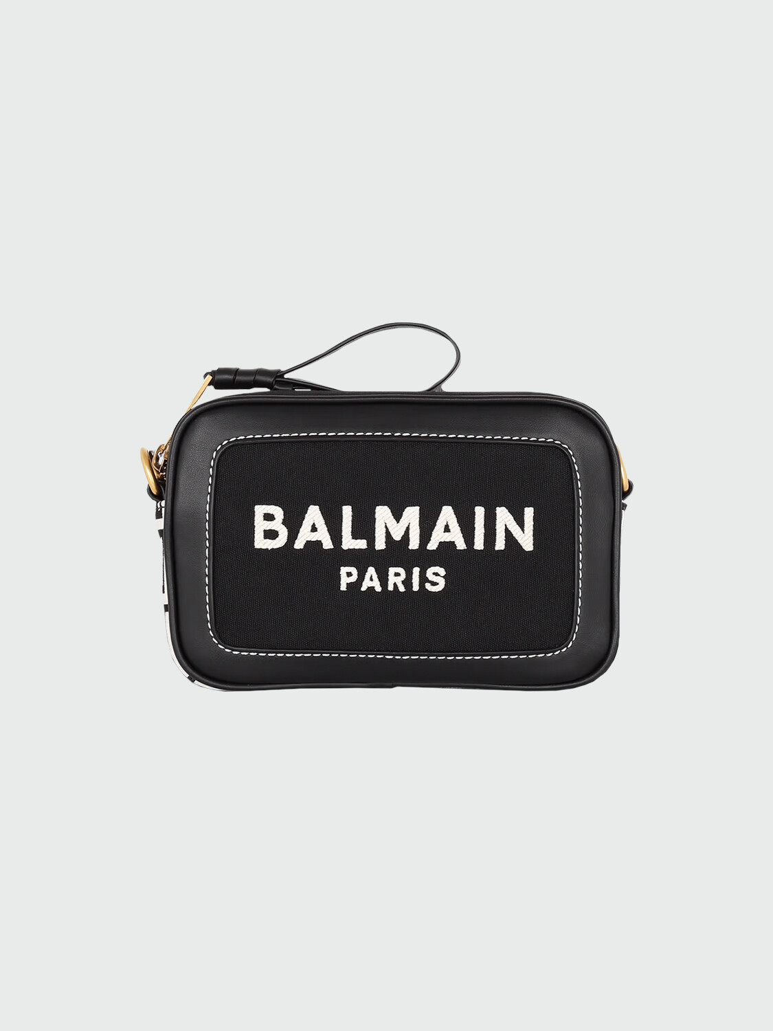 Balmain - Cartera bandolera confeccionado en lona y cuero B-Army 0