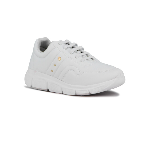 Championes Mujer Comfortflex Cordones Elásticos Blanco