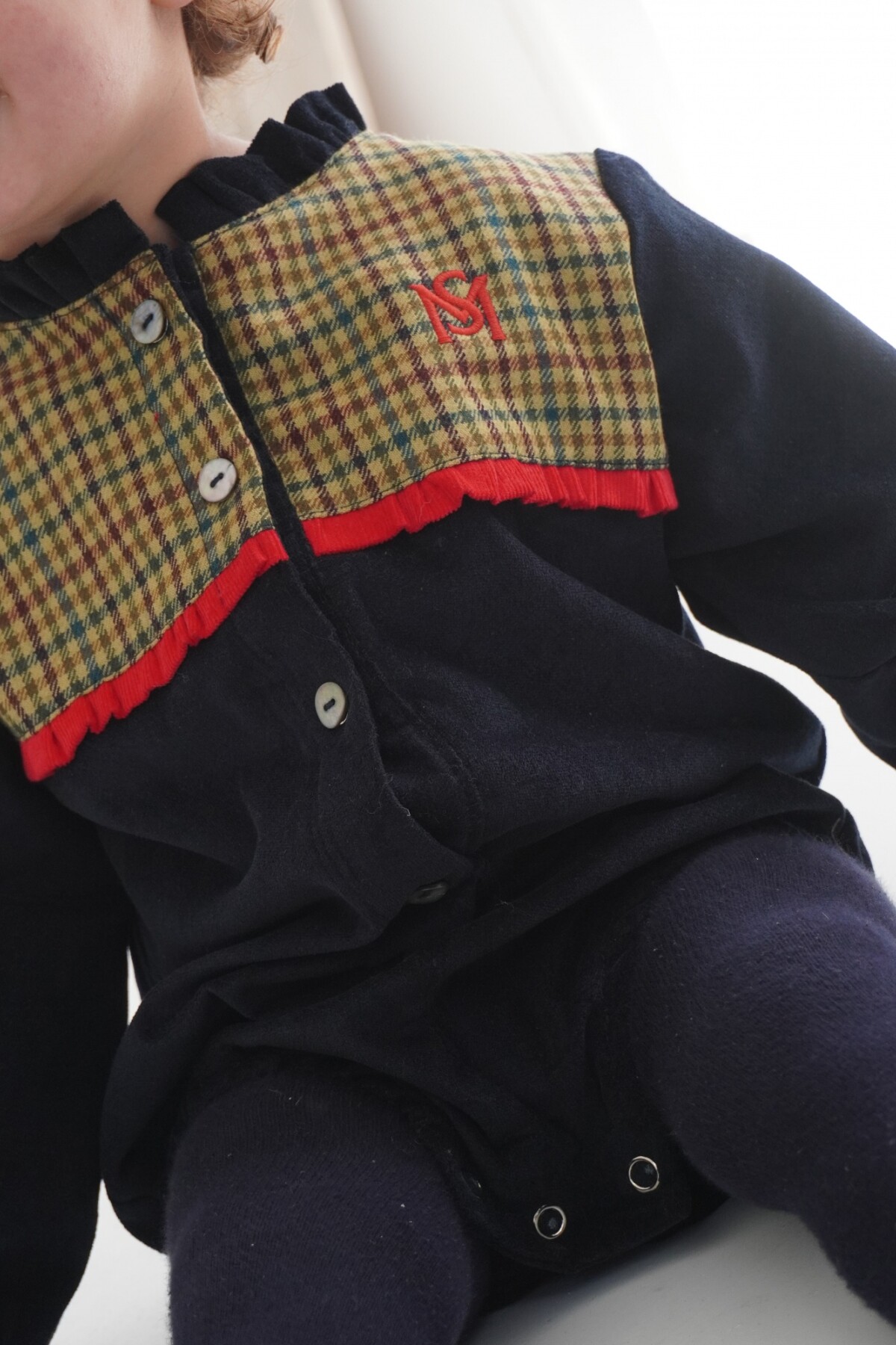 Body Suit Gurí Azul / Tweed Amarillo