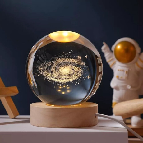 Lampara Veladora Con Esfera de 10 cm de diametro De Vidrio Galaxia