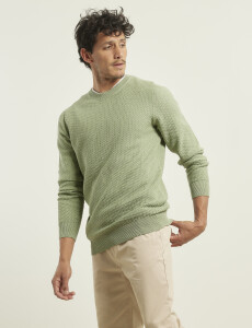470591 SWEATER PUNTO FINO HARRINGTON LABEL Verde