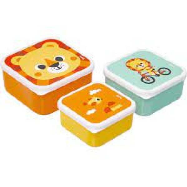 Set x3 tupper animales BUBA leon bubazoo