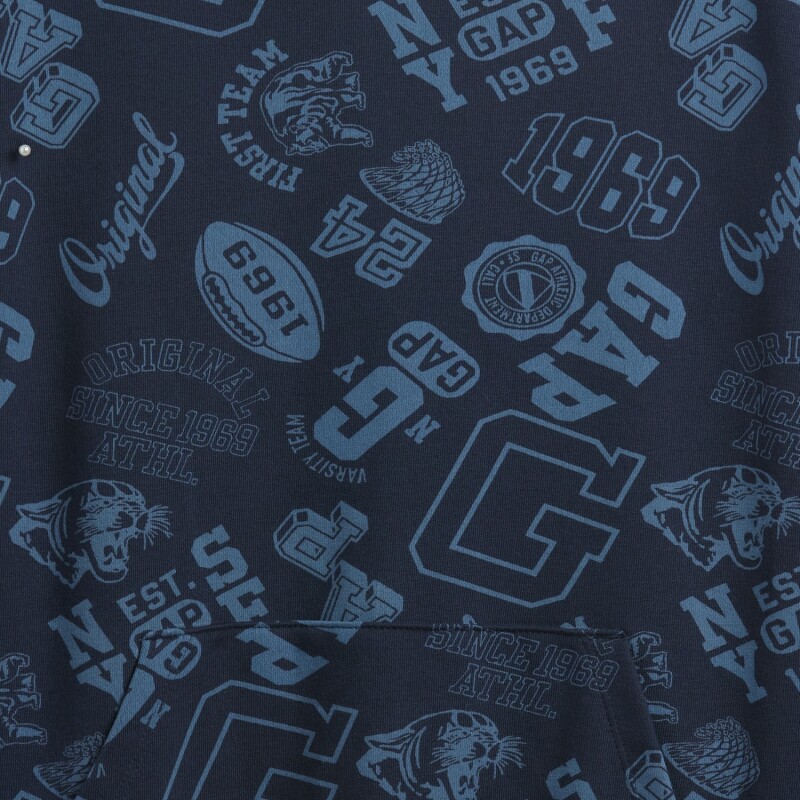 V-FRCH FT FALL LOGO PO - AOP PRINT TAPESTRY NAVY