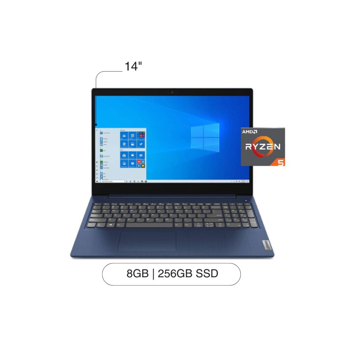 Notebook LENOVO IP 3 14' FHD 256GB / 4GB+4GB Ryzen 5 5-500U W11 - Blue 