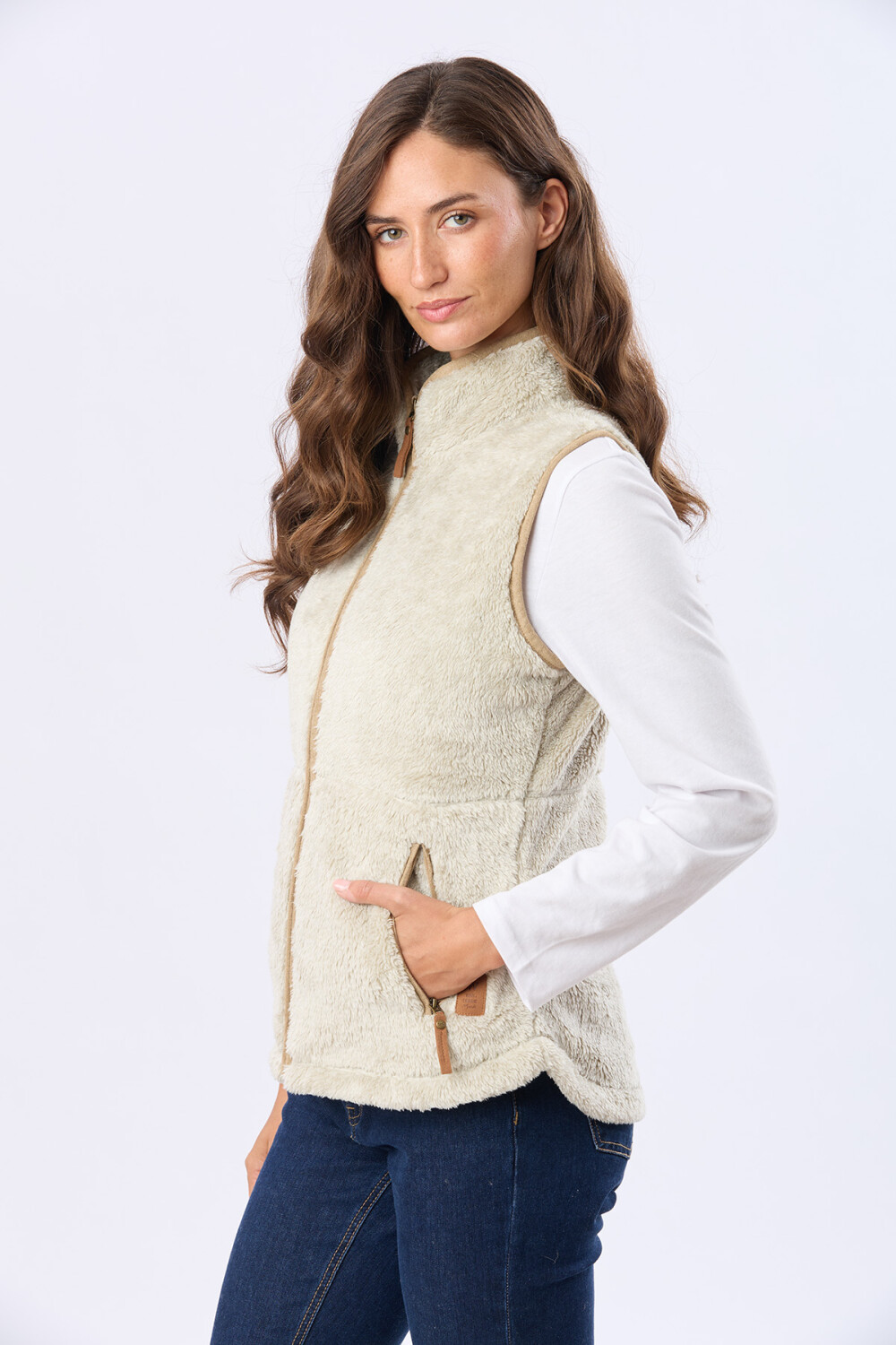 CHALECO SHERPA SUAVE Gris