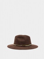 Sombrero De Punto Con Detalle De Cuentas marron