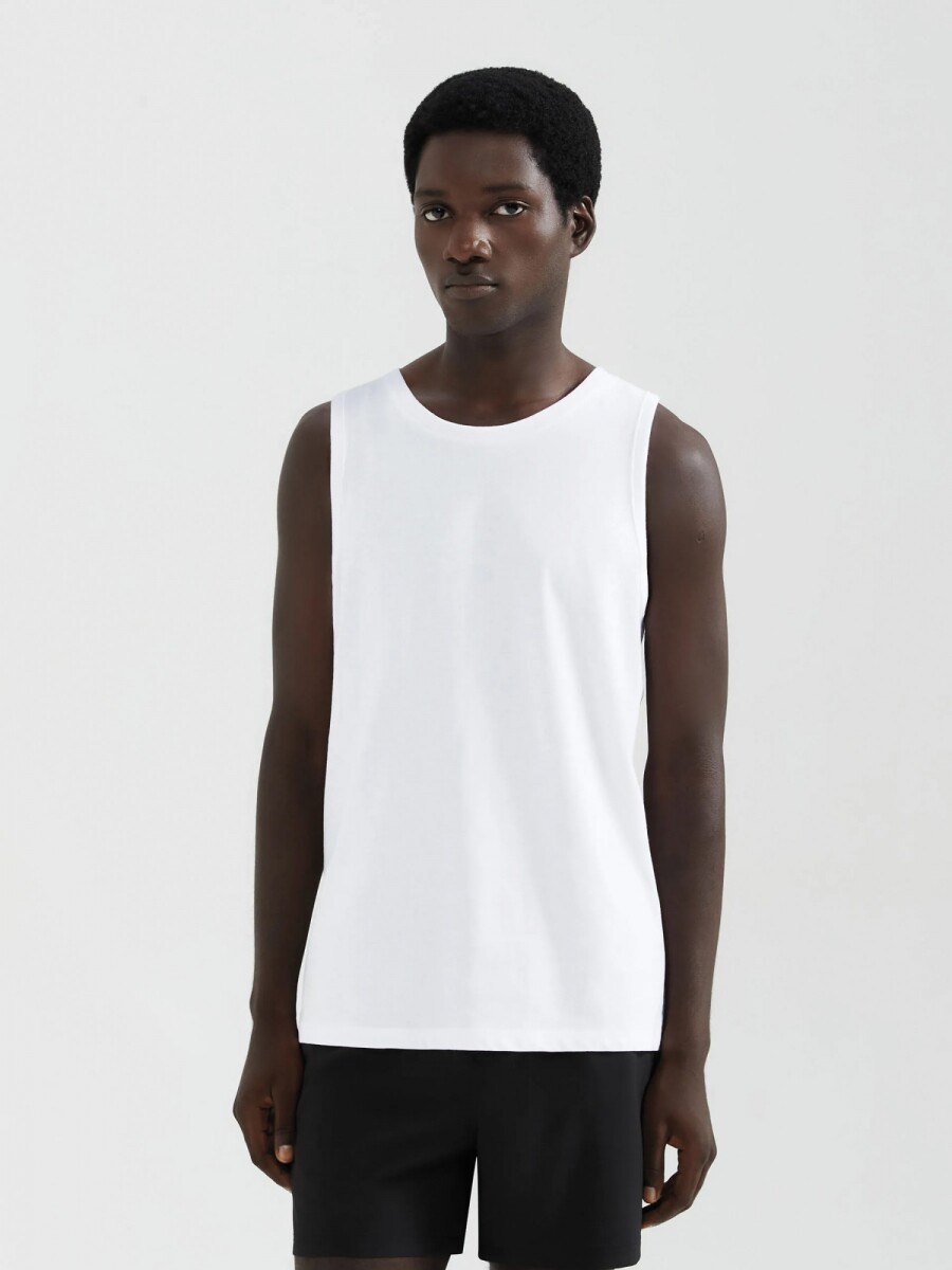 MUSCULOSA BÁSICA MASCULINA - BLANCO 