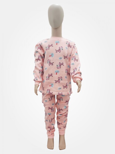 Pijama infantil Dulces Jirafas Rosa