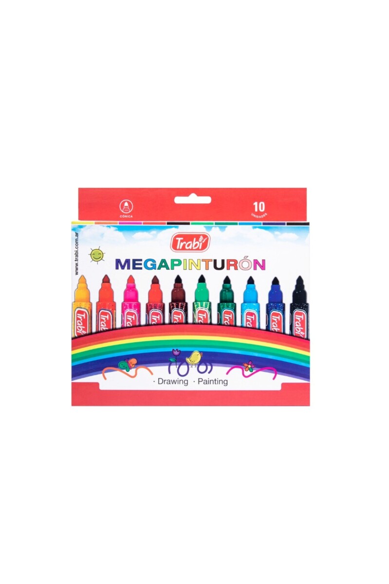 Juegos Didacta Marcadores Megapinturon x10 Trabi - Multicolor 