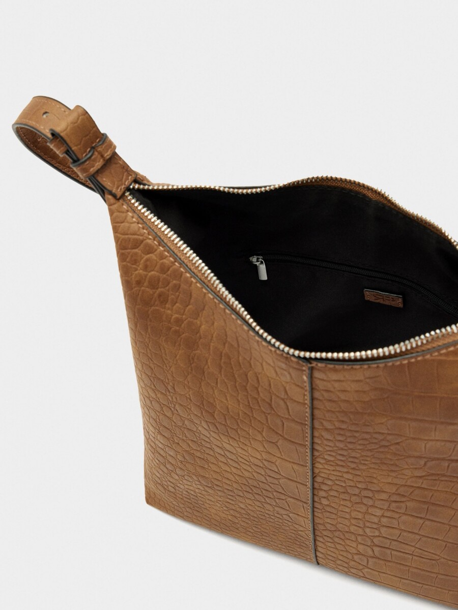 Bolso De Hombro Con Grabado Animal camel