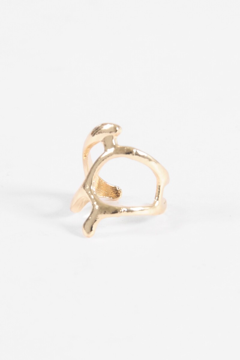 Anillo metallic dorado