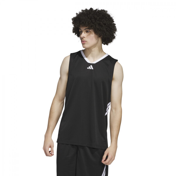 Musculosa Adidas STRIPES TANK Hombre JI7574 Negro-blanco