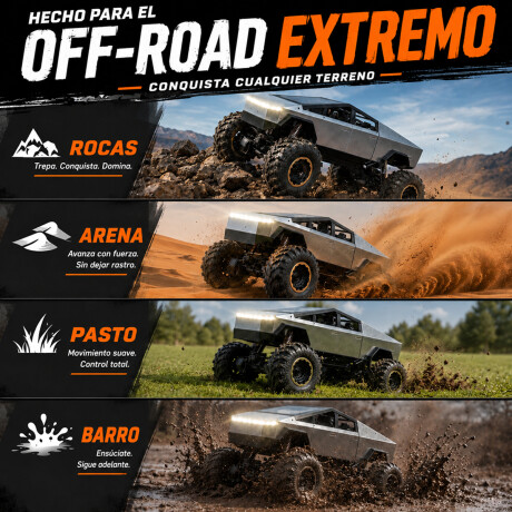 Camioneta todo terreno 4x4 a control remoto para niños Sc