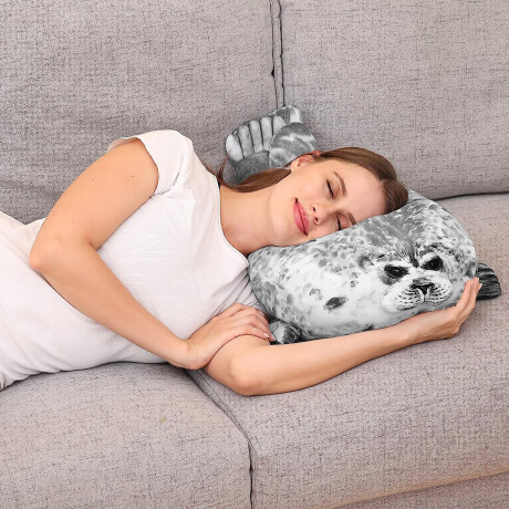 Almohada Peluche Suave Forma De Foca Almohadón 60cm Jug009031