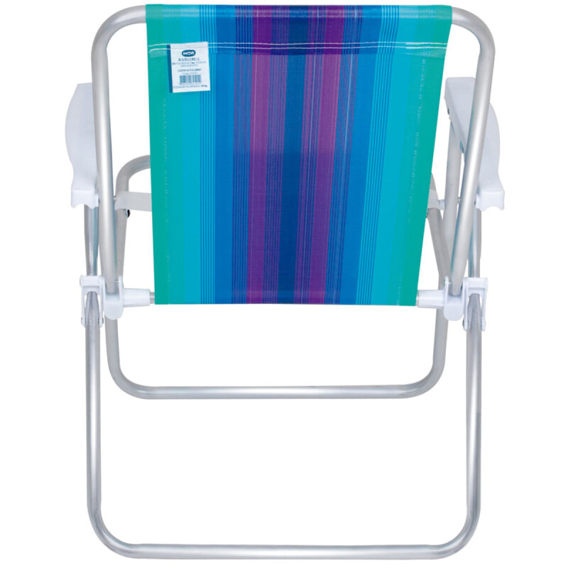 Silla Alta Aluminio Clásica A Rayas VIOLETA