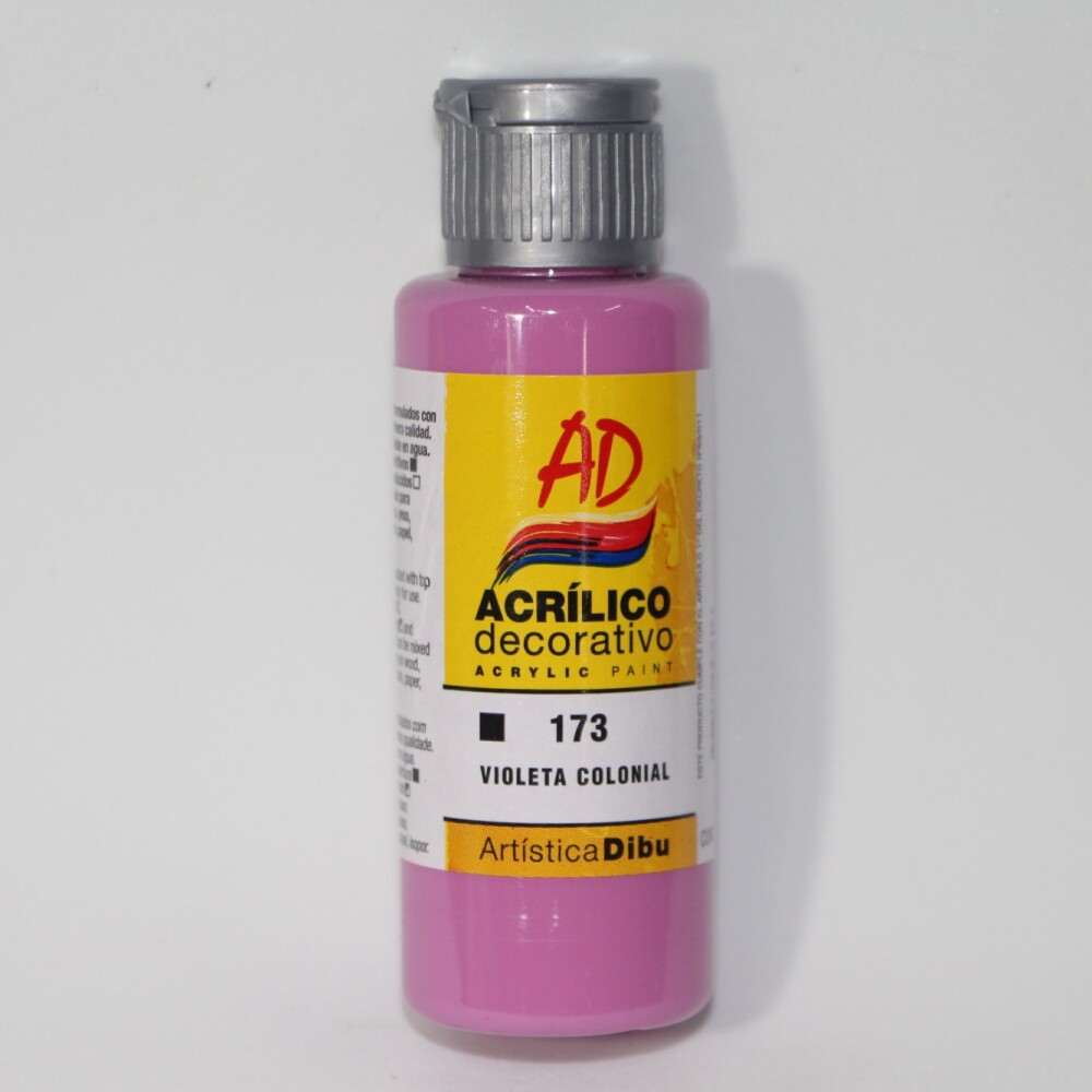 PINTURA ACRILICA ARTISTICA DIBU 60 ML. DIFERENTES COLORES COLOR VIOLETA COLONIAL 173