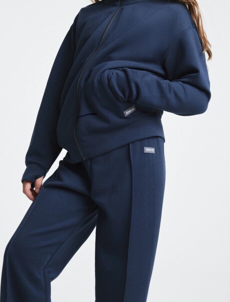 PANTALÓN CON CINTURA ELASTIZADA - AZUL AZUL