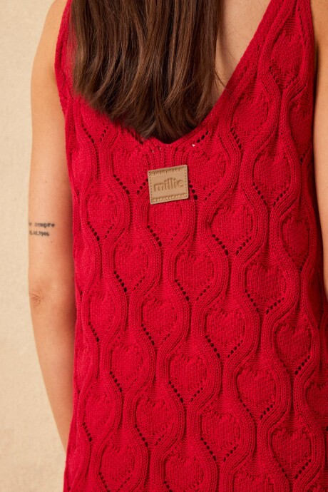 VESTIDO CASSIS ROJO