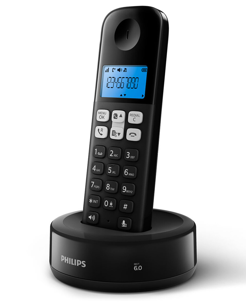 Teléfono inalámbrico Philips DECT 6.0 - Negro 