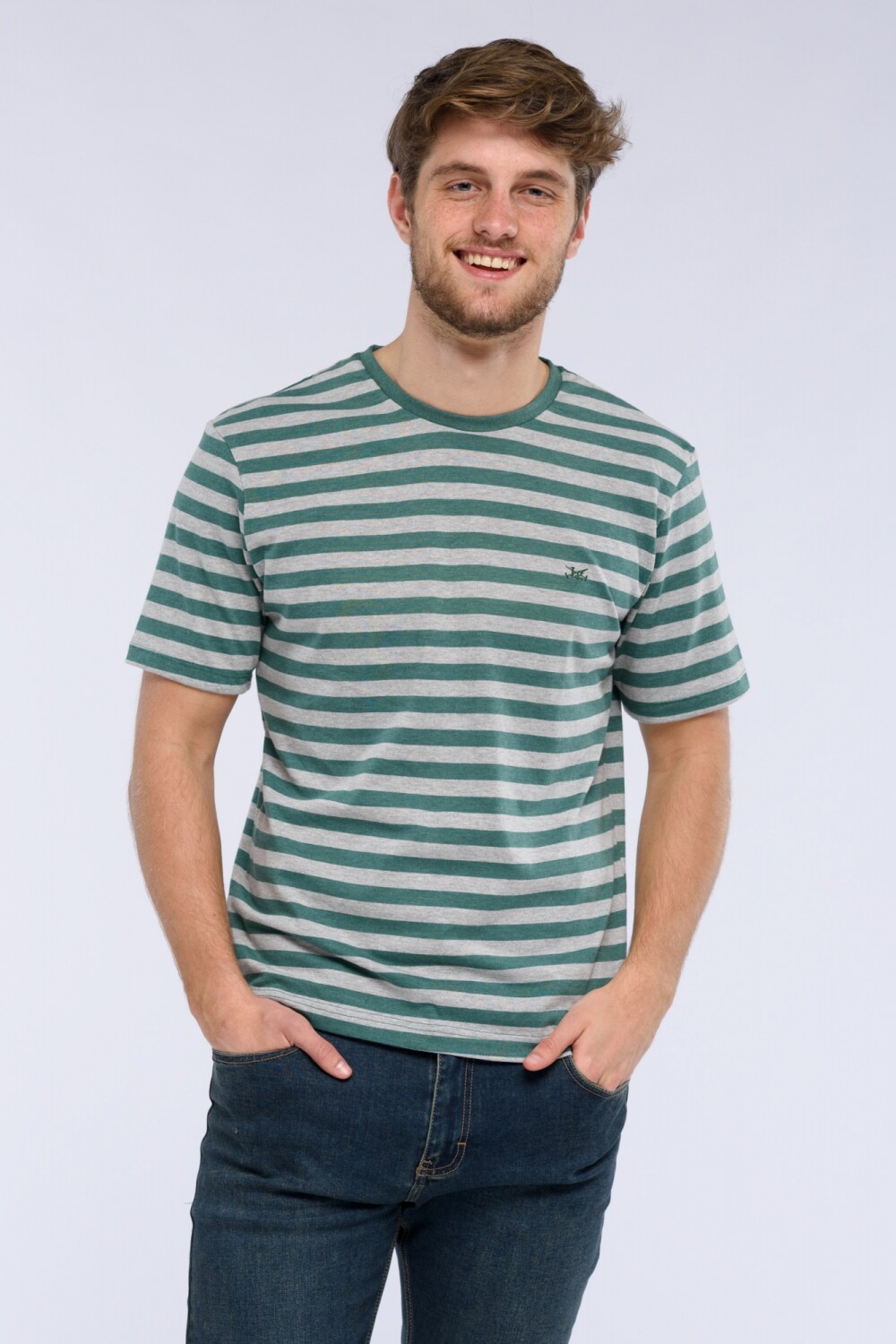 REMERA RAYADA Verde