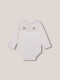 Body Con Cuello Grande Blanco Roto