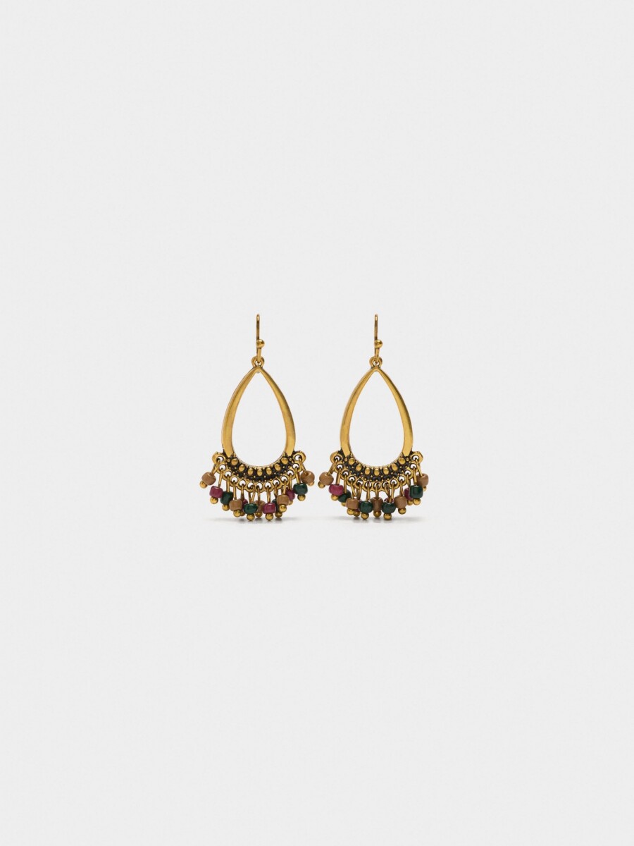 Pendientes Gota De Abalorios multicolor