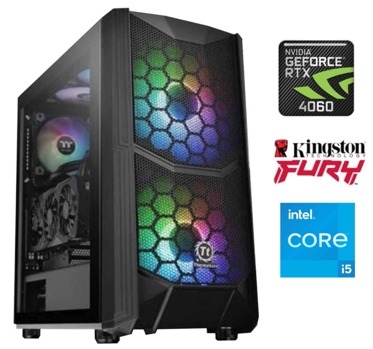 Equipo Gamer Core I7 12700F, 16GB, 1TB Nvme, Rtx 4060 8GB 