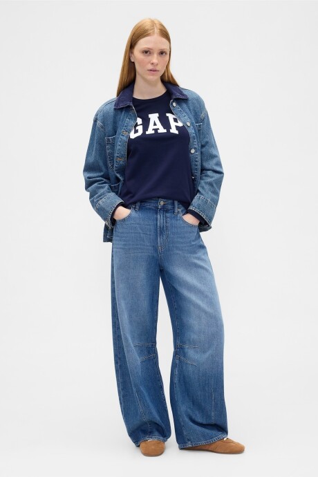 Remera Logo Gap Mujer Navy Uniform