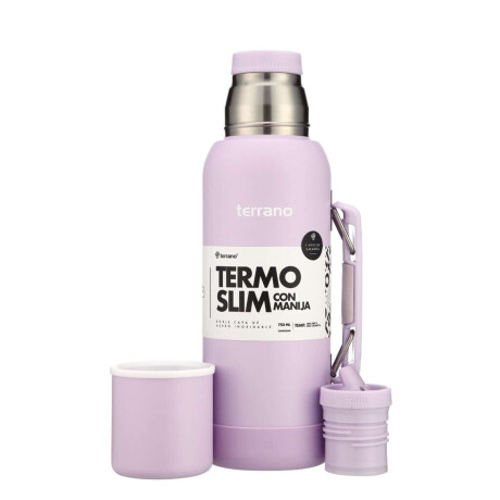 Termo Slim 750Ml. Con Base Silicona Lila