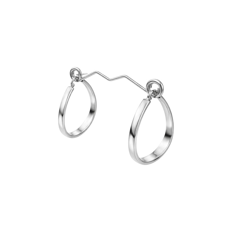 Caravanas Aro ancho Plata - Plata 925- Sin Piedra - CA4119 sinpiedra