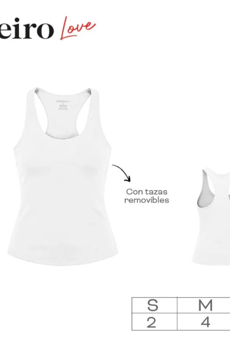 Musculosa Deportiva Oreiro Blanco