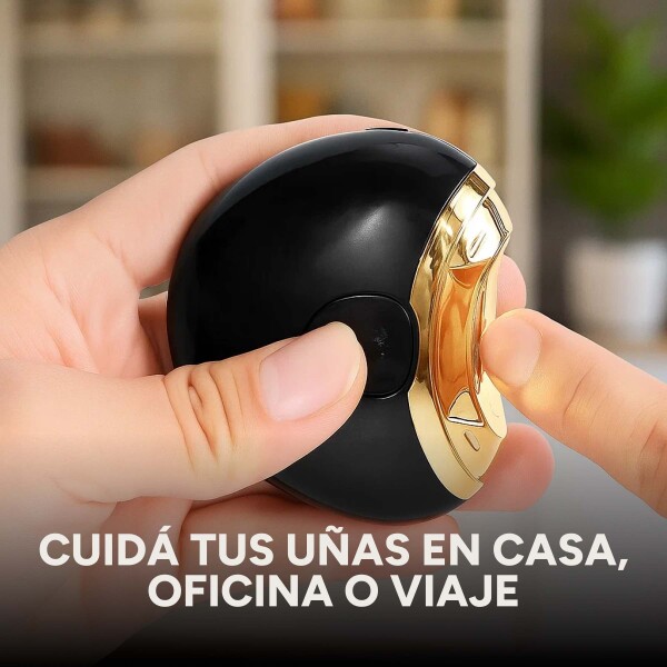 Corta Uñas Eléctrico Portátil USB C/ Función Lima Recargable Color Negro