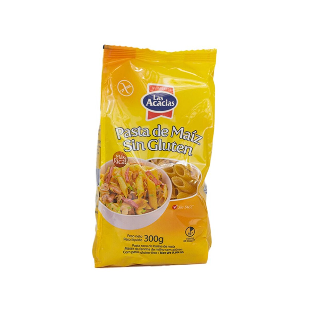 Fideos De Maíz Penne Rigate Sin Gluten Las Acacias 300g 