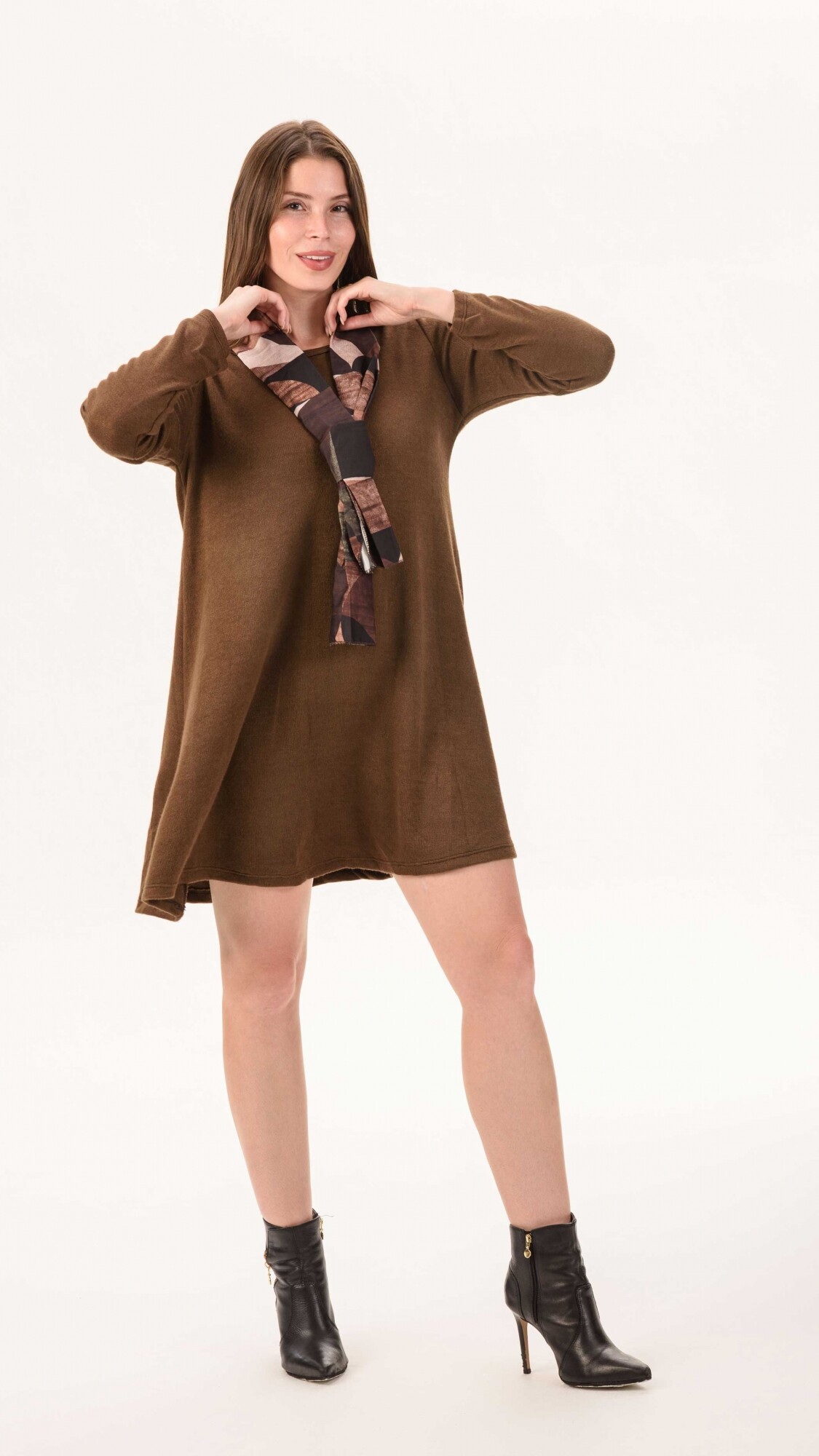 vestido Málaga chocolate