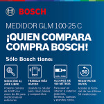 Medidor láser Bosch GLM 100-25 C alcance 100m con Bluetooth Bosch Unica