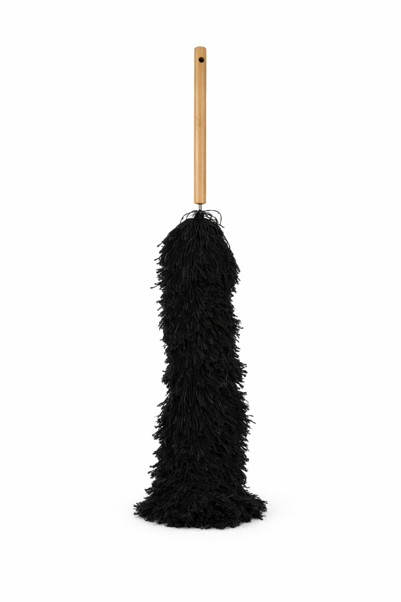 PLUMERO NEGRO CON MANGO DE MADERA - NEGRO (V) 