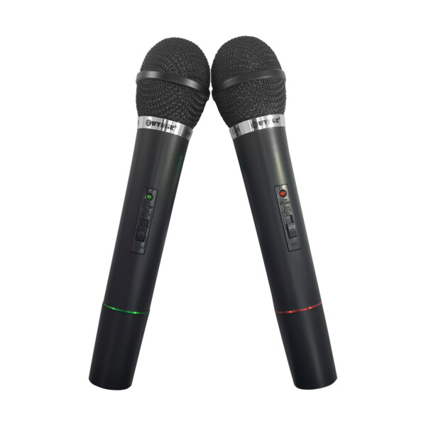 Kit 2 Micrófonos Inalámbricos con Receptor para Karaoke Kit 2 Micrófonos Inalámbricos con Receptor para Karaoke