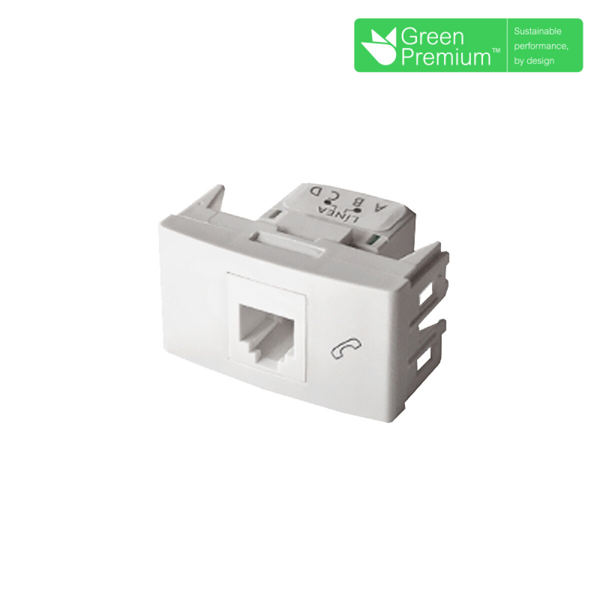 Mód. toma telefónico RJ11 6P 4C blanco - RO2000X 