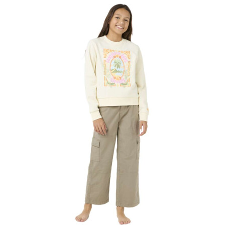 Buzo Rip Curl Island Bliss Art Crew Blanco Beige