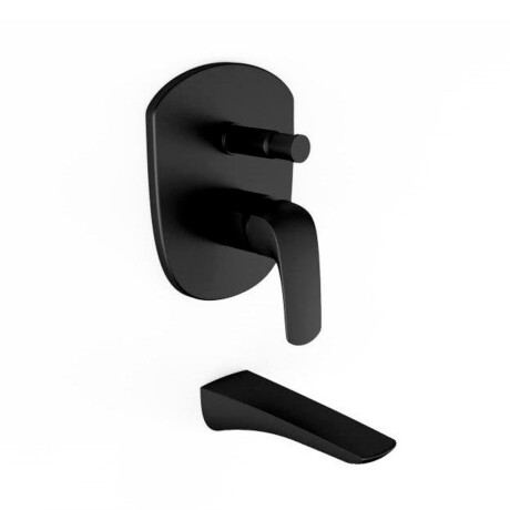 Griferia De Ducha De Empotrar Linea Epuyen Fv. Monocomando Negro Mate Complementar Con Fv-Base-Universal NEGRO