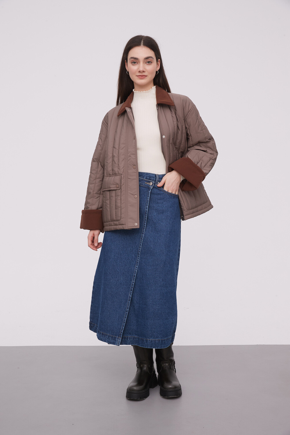 Campera Ling Taupe Claro